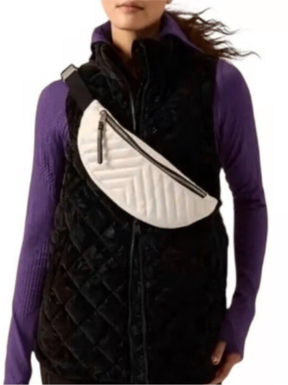 NEW Athleta Kinetic Shine Waistbag Fanny Pack Cream - Picture 2 of 6